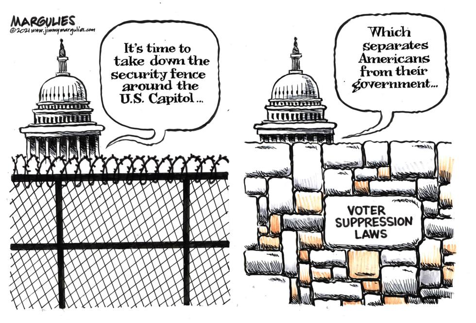 Security fence around U.S. Capitol