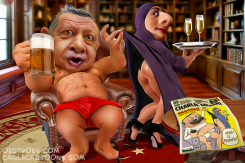 CHARLIE HEBDO ERDOGAN by Bart van Leeuwen