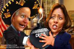 IMMIGRATION CRISIS HARRIS by Bart van Leeuwen