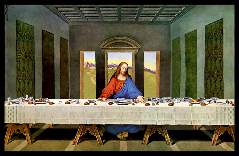 distanced last supper