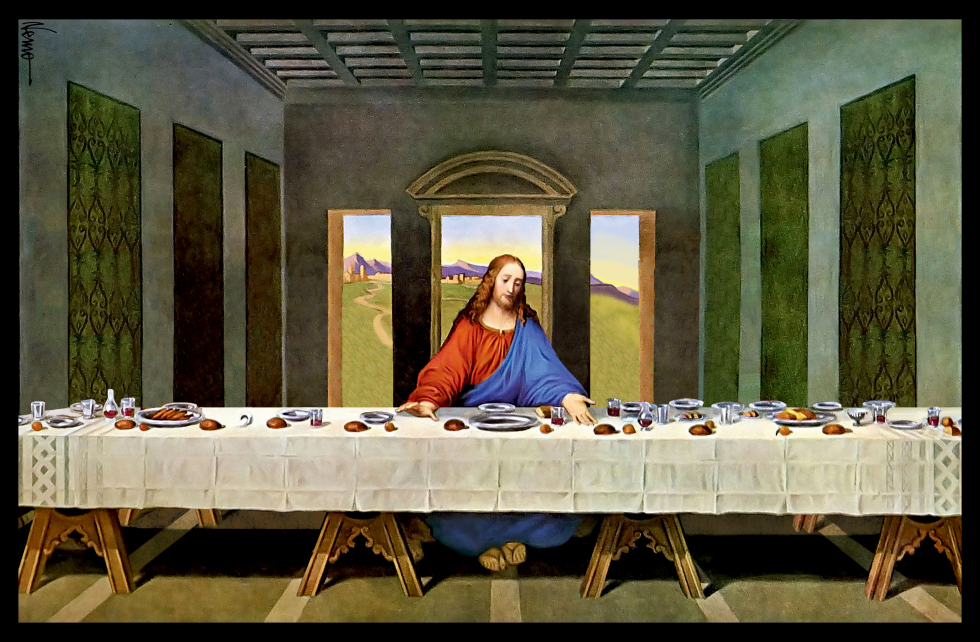 distanced last supper