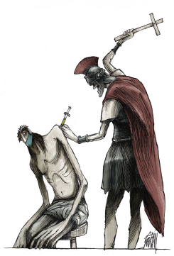 HOLY WEEK VACCINATION by Angel Boligan