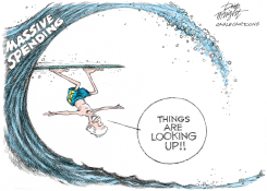 BIDEN DEBT SURFING by Dick Wright