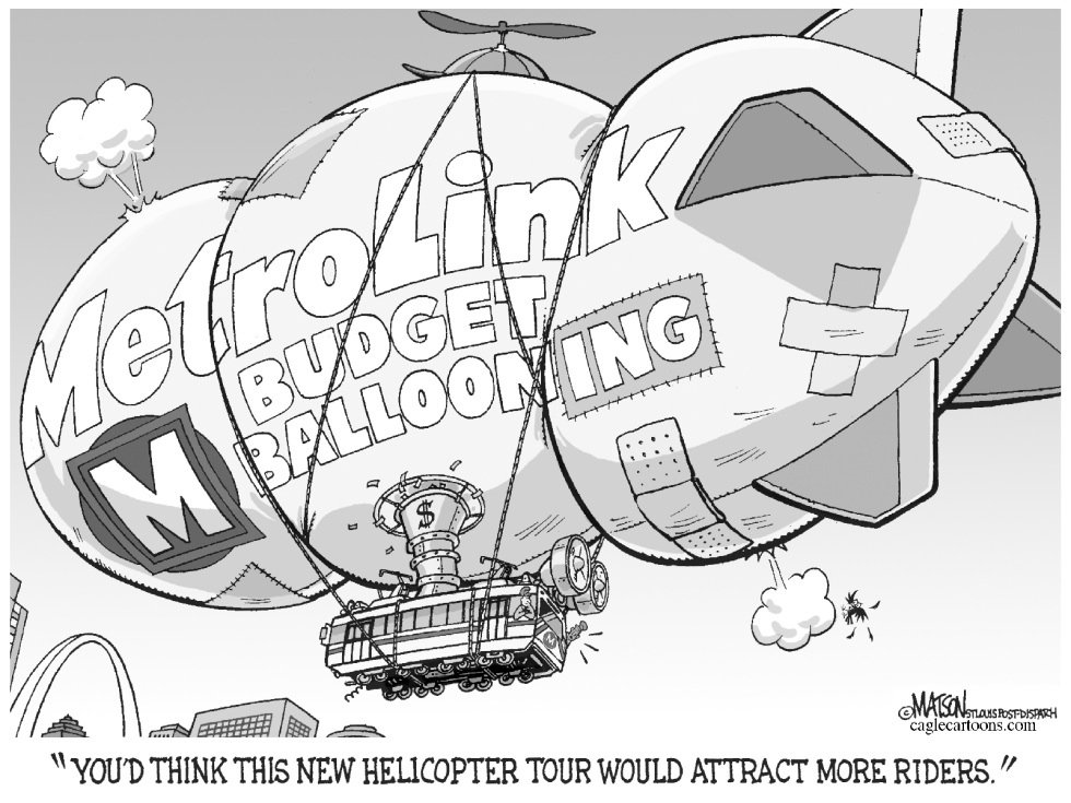  MISSOURI-ST. LOUIS METROLINK BUDGET BALLOON-GRAYSCALE by RJ Matson