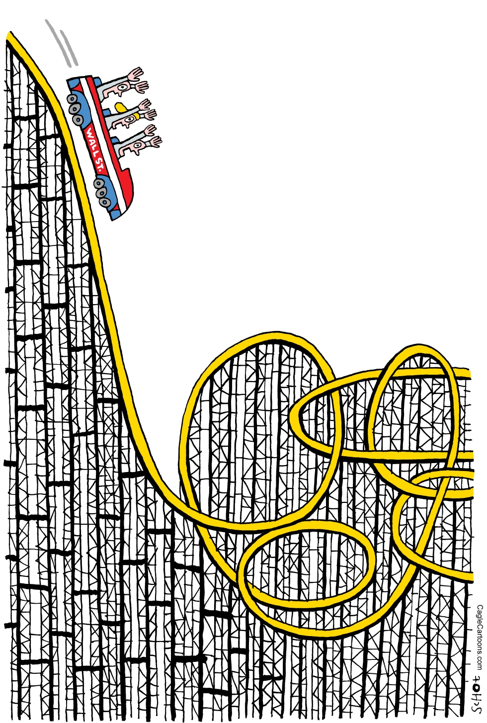 Wall Street Roller Coaster Heads for Tangled Descent