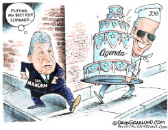 BIDEN AGENDA AND SEN MANCHIN by Dave Granlund