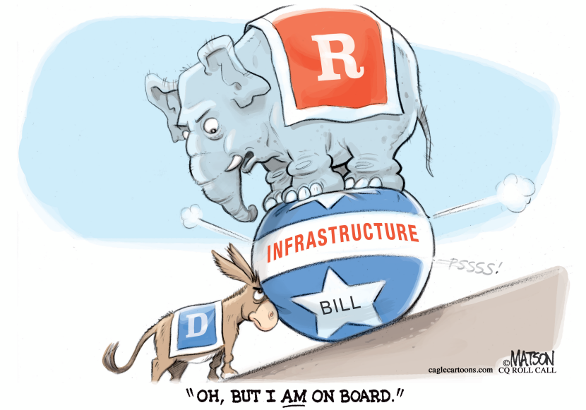 GOP Gets On Board Infrastructure Bill Roll Out