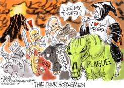 FOUR HORSEMEN by Pat Bagley