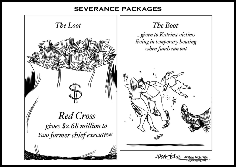 Red Cross severance