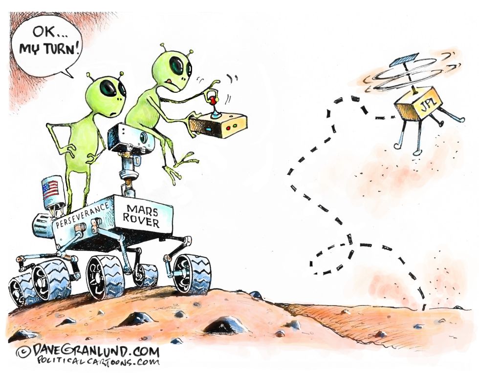 Mars helicopter flies