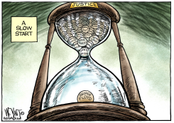 JUSTICE'S SLOW START by Christopher Weyant
