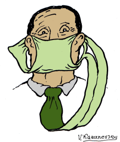 ANTI-CORONAVIRUS TIE by Vladimir Kazanevsky