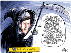 WEARING A MASK by Dave Whamond