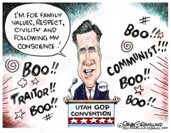 MITT ROMNEY BOOED BY GOP by Dave Granlund