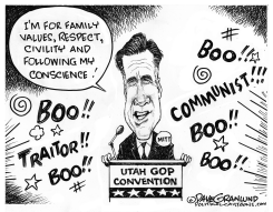 MITT ROMNEY BOOED BY GOP by Dave Granlund