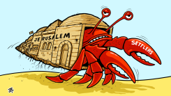 SETTLERS IN JERUSALEM  by Emad Hajjaj