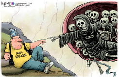 ANTI VAXXER DEATH by Rick McKee