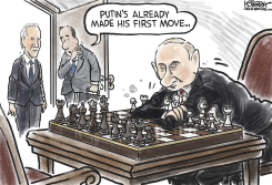 PUTIN'S CHESS GAME by Jeff Koterba