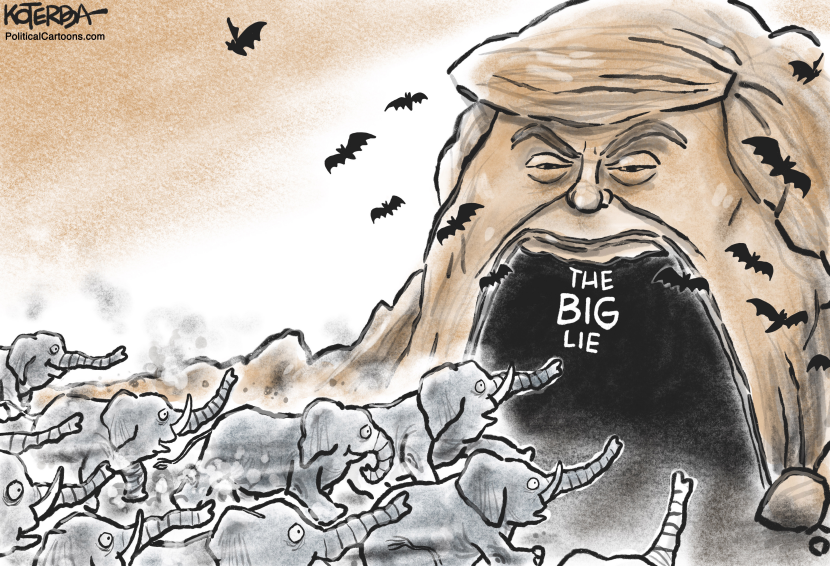Race to the Big Lie Bat Cave