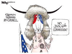 QANON SHAMAN MCCONNELL by Bill Day