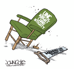 LOCAL NC - UNC'S THREE-LEGGED KNIGHT CHAIR by John Cole