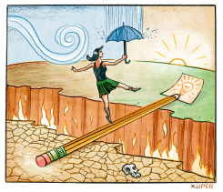 ENVIRONMENTAL BALANCING ACT by Peter Kuper