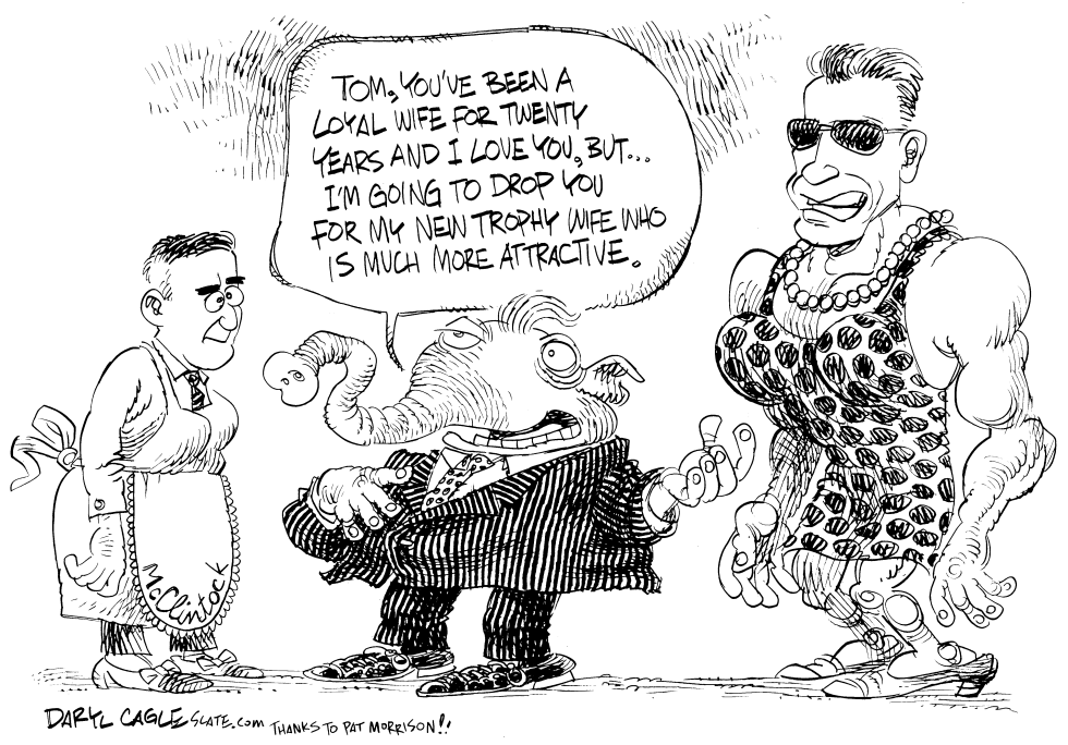  GOP TROPHY WIFE by Daryl Cagle