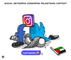 SOCIAL NETWORKS CENSORING PALESTINIAN CONTENT  by Emad Hajjaj