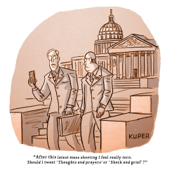 INACTION ON GUN SAFETY by Peter Kuper