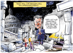 MANCHIN SAVES THE FILIBUSTER by Dave Whamond