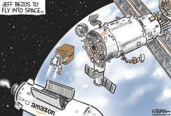 BEZOS GOES TO SPACE by Jeff Koterba