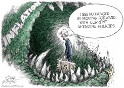 BIDEN IN THE MOUTH OF A MONSTER by Dick Wright