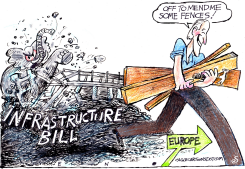 BIDEN MENDING FENCES by Randall Enos
