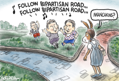 FOLLOW BIPARTISAN ROAD by Jeff Koterba
