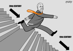 ORBáN ON HIS WAY DOWN by Rainer Hachfeld