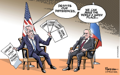 BIDEN AND PUTIN MEET by Paresh Nath