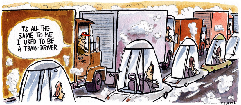 Gridlock On The Roads -- color