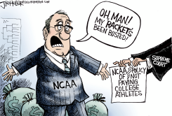 NCAA RULING by Joe Heller