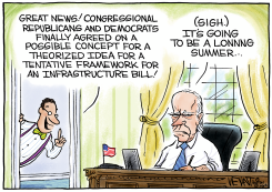 BIDEN'S LONG SUMMER by Christopher Weyant