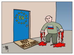PUTIN NOT WELCOME by Arend van Dam