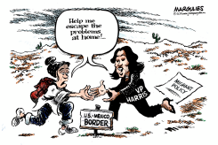 KAMALA HARRIS VISITS THE BORDER by Jimmy Margulies