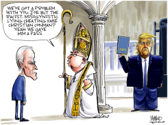 CATHOLIC BISHOPS MAY DENY BIDEN COMMUNION by Dave Whamond