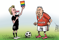 VIKTOR ORBáN’S HOMOPHOBIC POLICIES by Patrick Chappatte