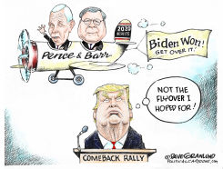 PENCE, BARRR VS TRUMP  by Dave Granlund