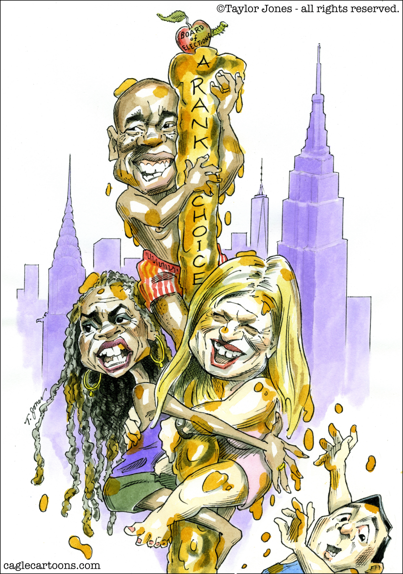 Greasy New York mayoral pole