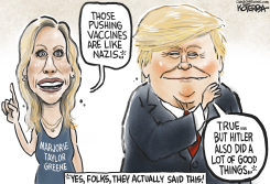 MARJORIE TAYLOR GREENE AND DONALD TRUMP  by Jeff Koterba