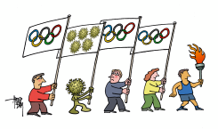OLYMPIC FLAGS PARADE by Arend van Dam