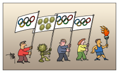 OLYMPIC FLAGS PARADE by Arend van Dam