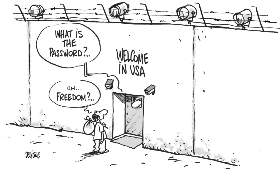 Wall around the USA