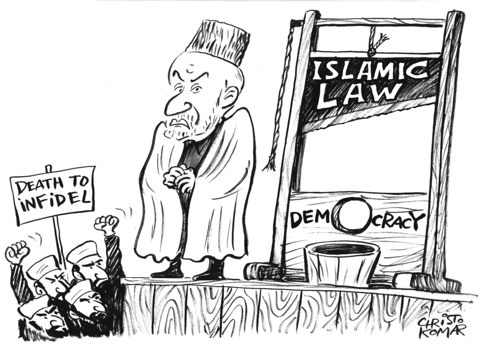 Karzai under pressure - B&W